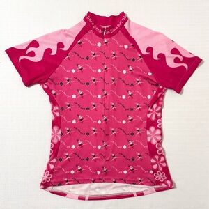 Terry Cycling Jersey Shirt Club Raglan Ride Like A Girl Pink Small Bicycle